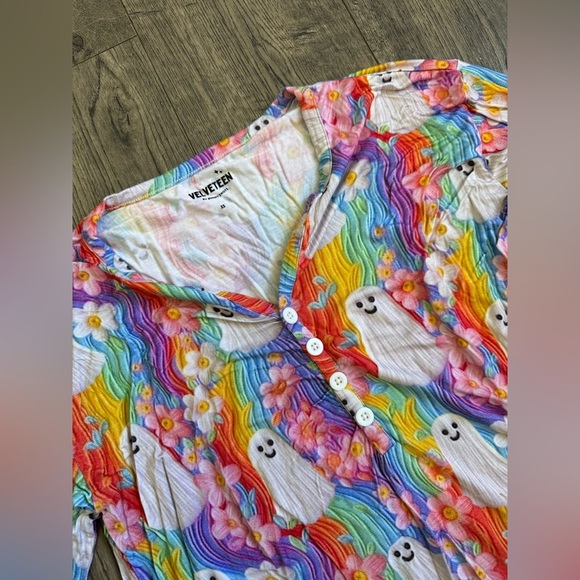 Bunny Knots Velveteen Spooooky Bamboo Women’s Jogger Lounge Set- XS - Picture 4 of 7